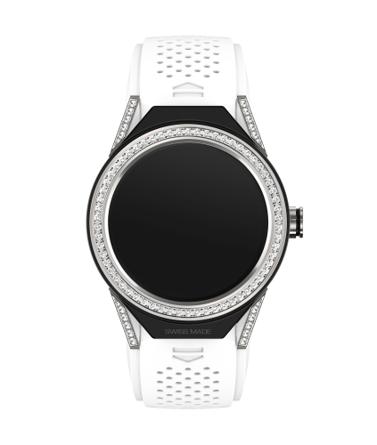 TAG Heuer Carrera Connected Modular 45 Titanium / Diamond Lugs / Diamond / White Rubber